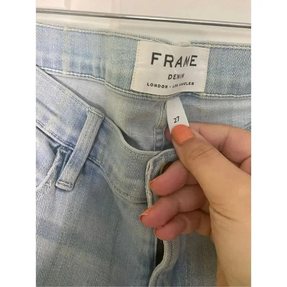 Frame Pinstripe Ankle Cropped Jeans - Picture 6 of 6